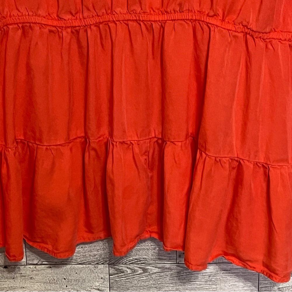 Crown & Ivy Red Ruffle V-Neck Top - Picture 9 of 14